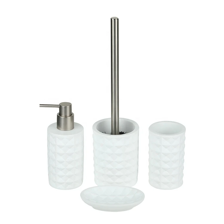 creamic similar  bathroom accessories polyresin bathroom sets
