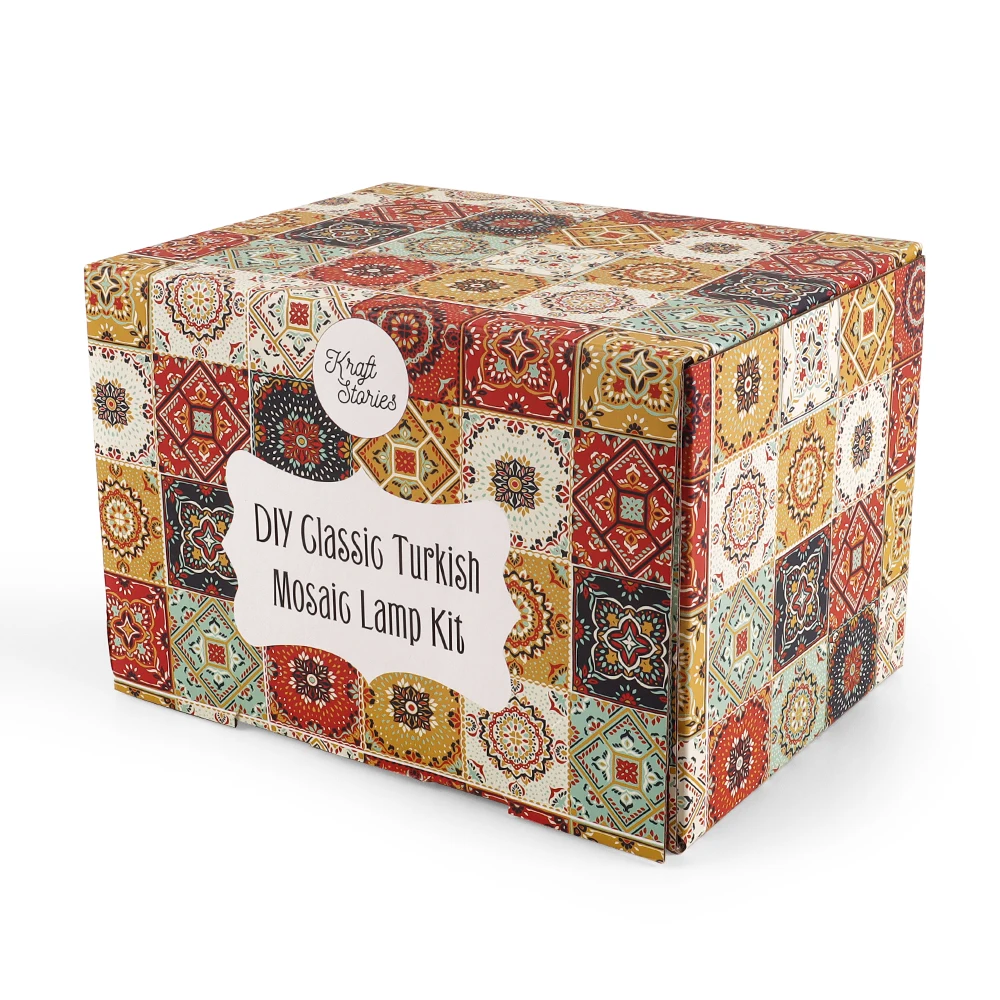 Exquisite and beautiful corrugated cardboard gift box with puzzle pattern Snap Lock Bottom Box