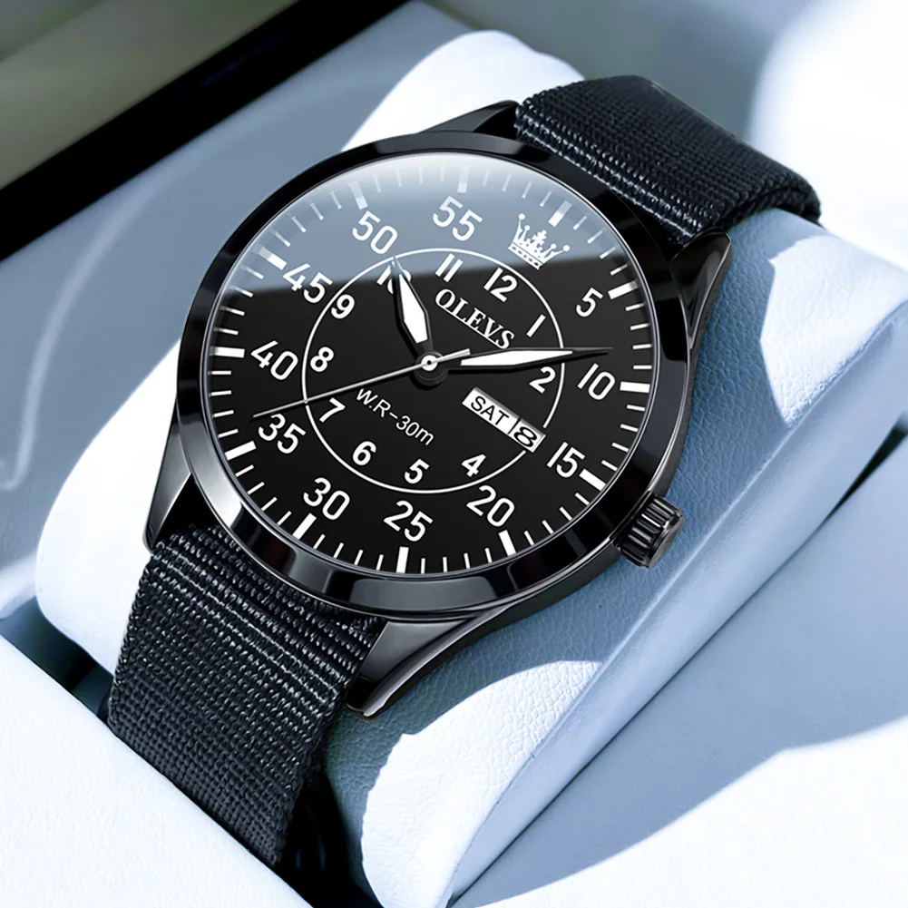 Green Nylon Strap Men Cheap Quartz Wrist Watch Wholesale Montre Homme Luxe Original Watch Arabic