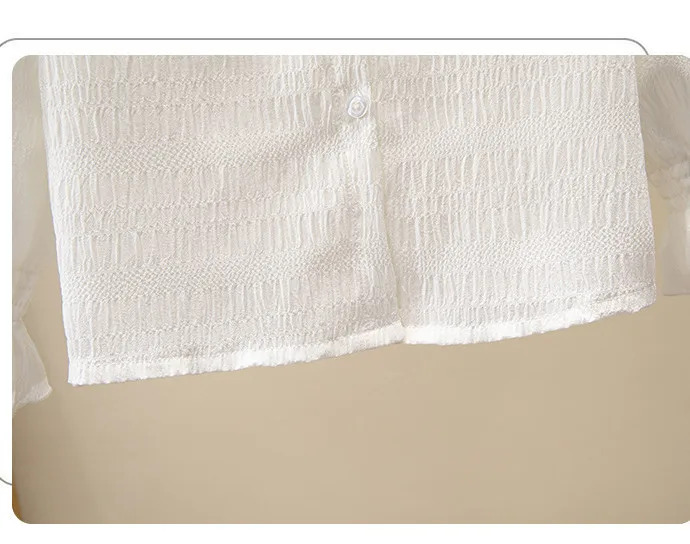 Kindergarten children autumn white long sleeve blouse girls lace neck princess shirt school uniform blouse