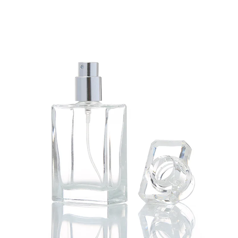 MUB hot selling Factory Price 30ml screw type transparent empty glass perfume bottle with fine mist T cap