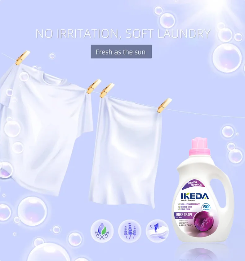 IKEDA OEM/ODM Practical household laundry detergent supplier deep decontamination clean fragrance Manufacturer
