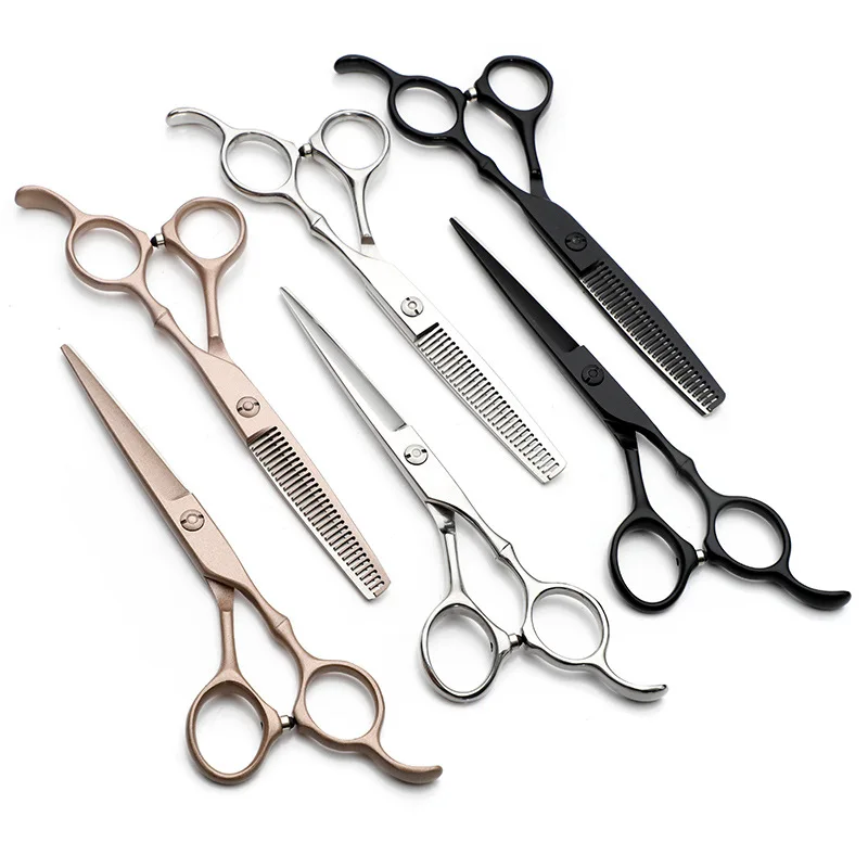 F112 5.5-Inch & 6.0-Inch Beauty and Hair Scissors Set Flat Scissors for Hair Cutting Tools
