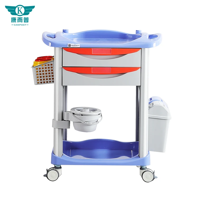 ABS Plastic Anesthesia Medicine Medical Cart Emergency Treatment Drug Trolley Hospital Furniture