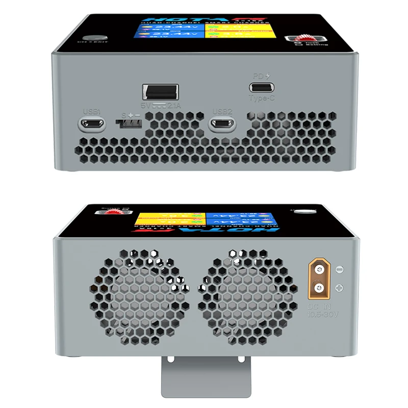 HOTA F6 QUAD-CHANNEL SMART Charger 10000W 4*15A For Lipo LiIon NiMH Battery with USB Type-C iPhone Samsung Charging