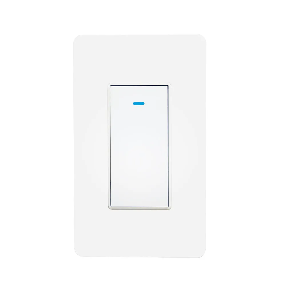 WEIWO US Home Smart Switch Wifi Controlled 110V 240V Electric Shutter Power Relay Light Alexa Wall 1 Gang 1 Way  Button Switch
