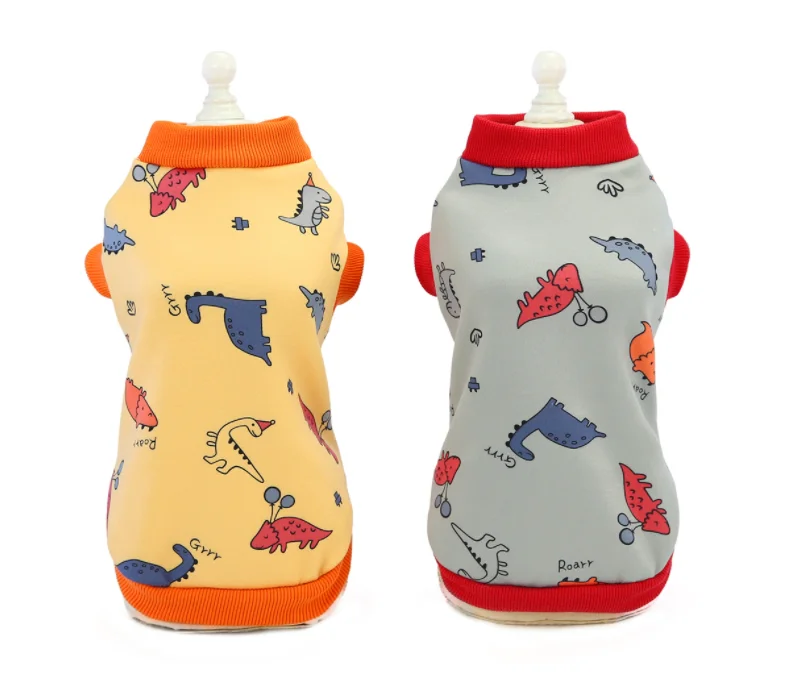 Custom Print Cute Autumn Winter Pet Clothes Cartoon Pet Clothing Shirt Wholesale Dog Clothes Dog Accessories