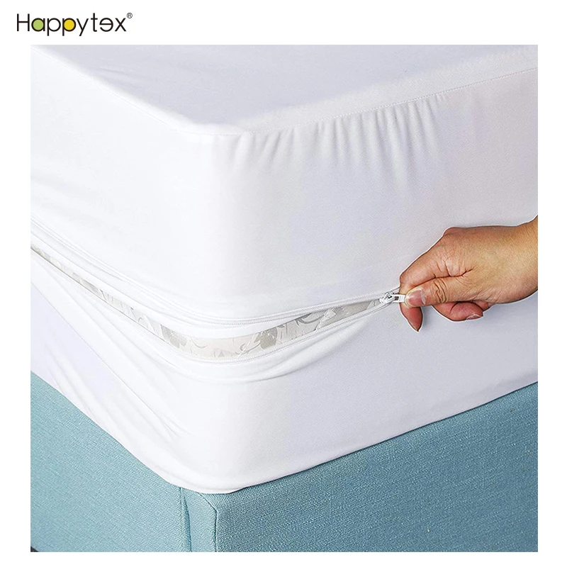 Защита матраса по заводской цене, водонепроницаемый чехол для матраса на молнии с застежкой-молнией, высокого качества, с индивидуальной упаковкой