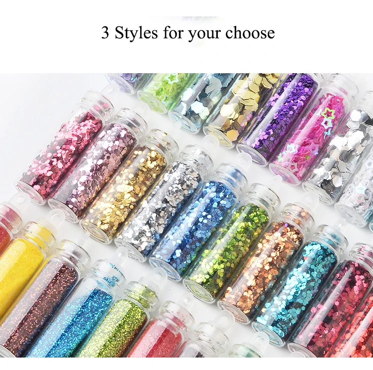 Nail Art Rhinestones Beads Sequins Glitter Powder Manicure Decoral Tips Polish Nail Stickers Mixed Design