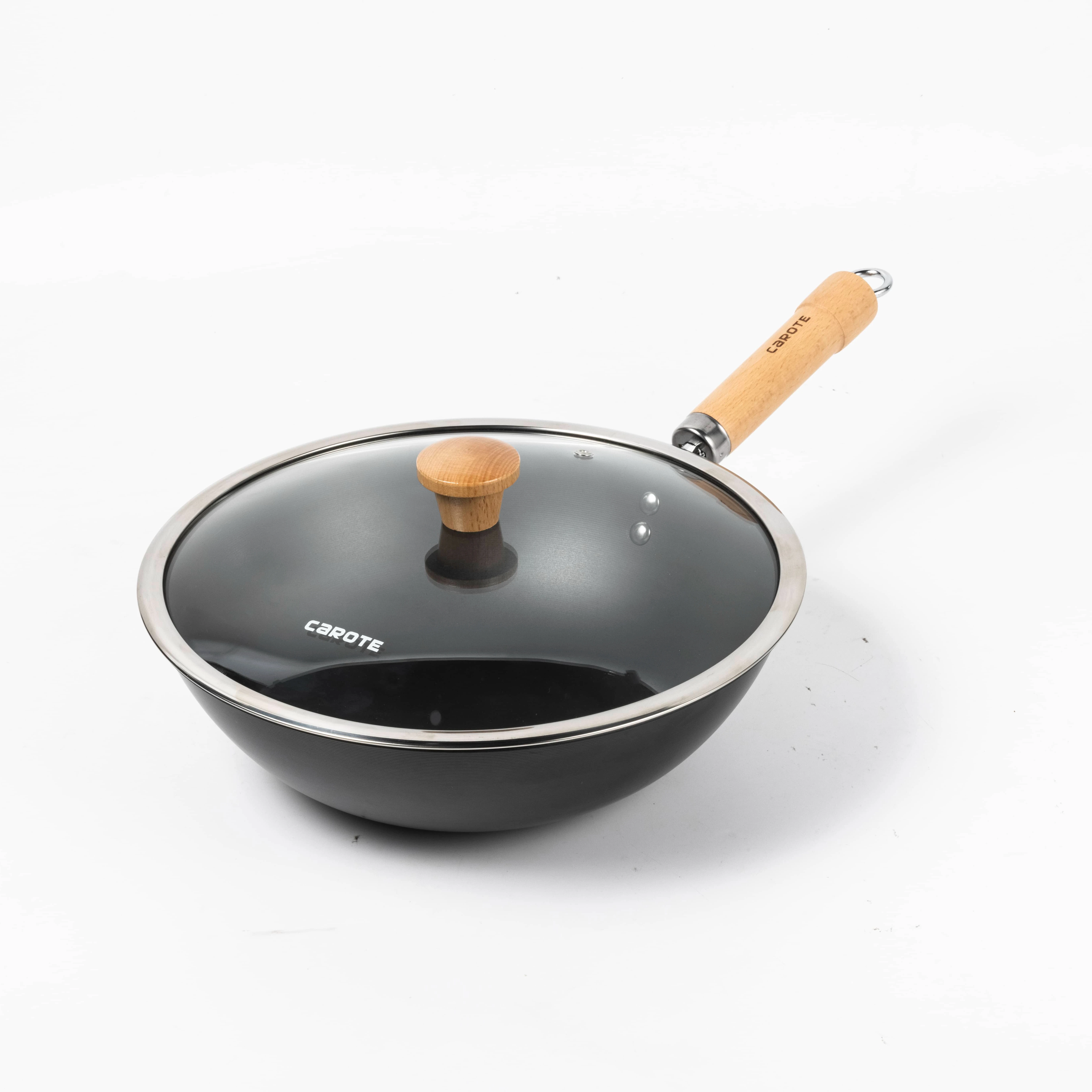 Carote Bbq 14-26cm Nonstick Frying Grill Pan Carbon Steel Steak Cast Iron Skillet Non Stick Fry Pan