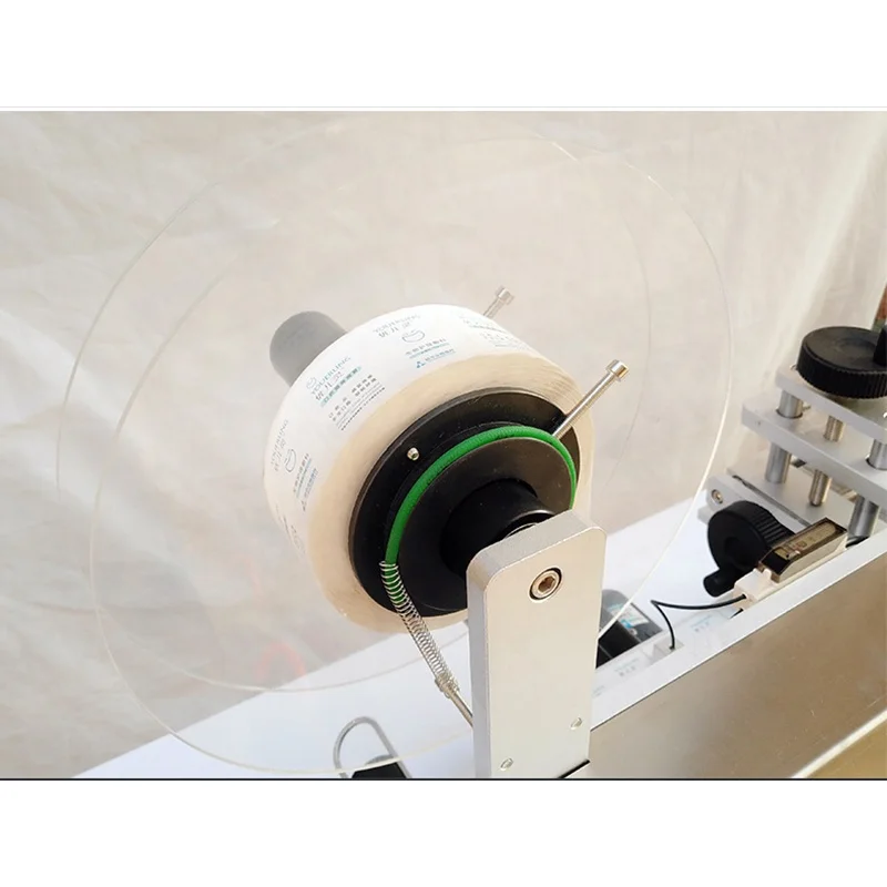 Desktop Round Bottle Label Applicator flat  Bottle Labeling Machine for Pet Plastic Glass Bottles