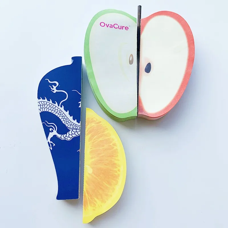 Creative customized notepad stationery Office Wholesale Hot sale 3D fruit Blue and white porcelain vase shaped notepad