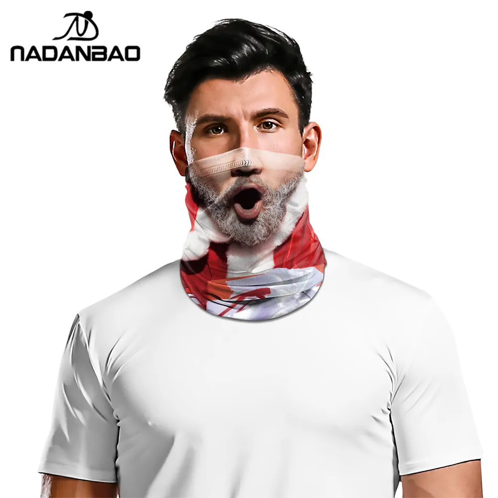 NADANBAO Wholesale Oem Tube Face Cover Bandana Hair Santa Scarves Winter Polyester Bandanas Factory Manufacturer