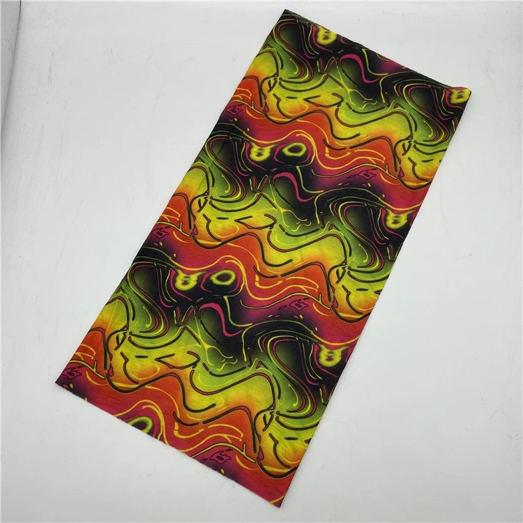 
New arrival muti-functional bandanna seamless neck scarf tube head-wear magic bandanna colorful wavy lines 