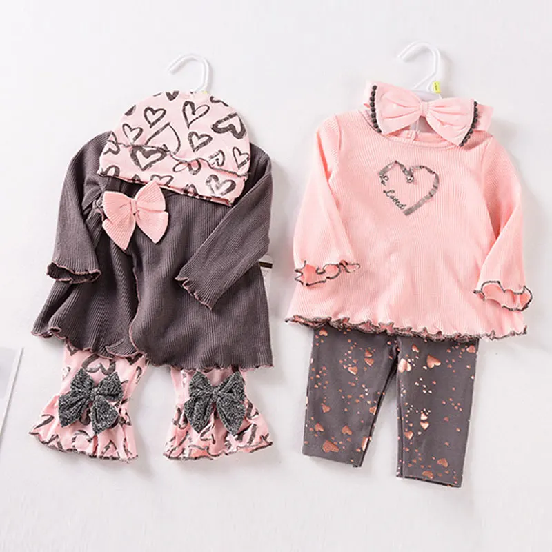 
Toddler Clothing Set Baby Girls Boutique Children Outfit Kids Winter Clothes Set 