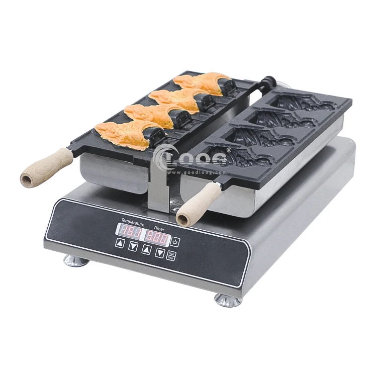  Одобренное CE оборудование для отеля цифровая вафельная машина Taiyaki в форме рыбы коммерческого использования Magikarp