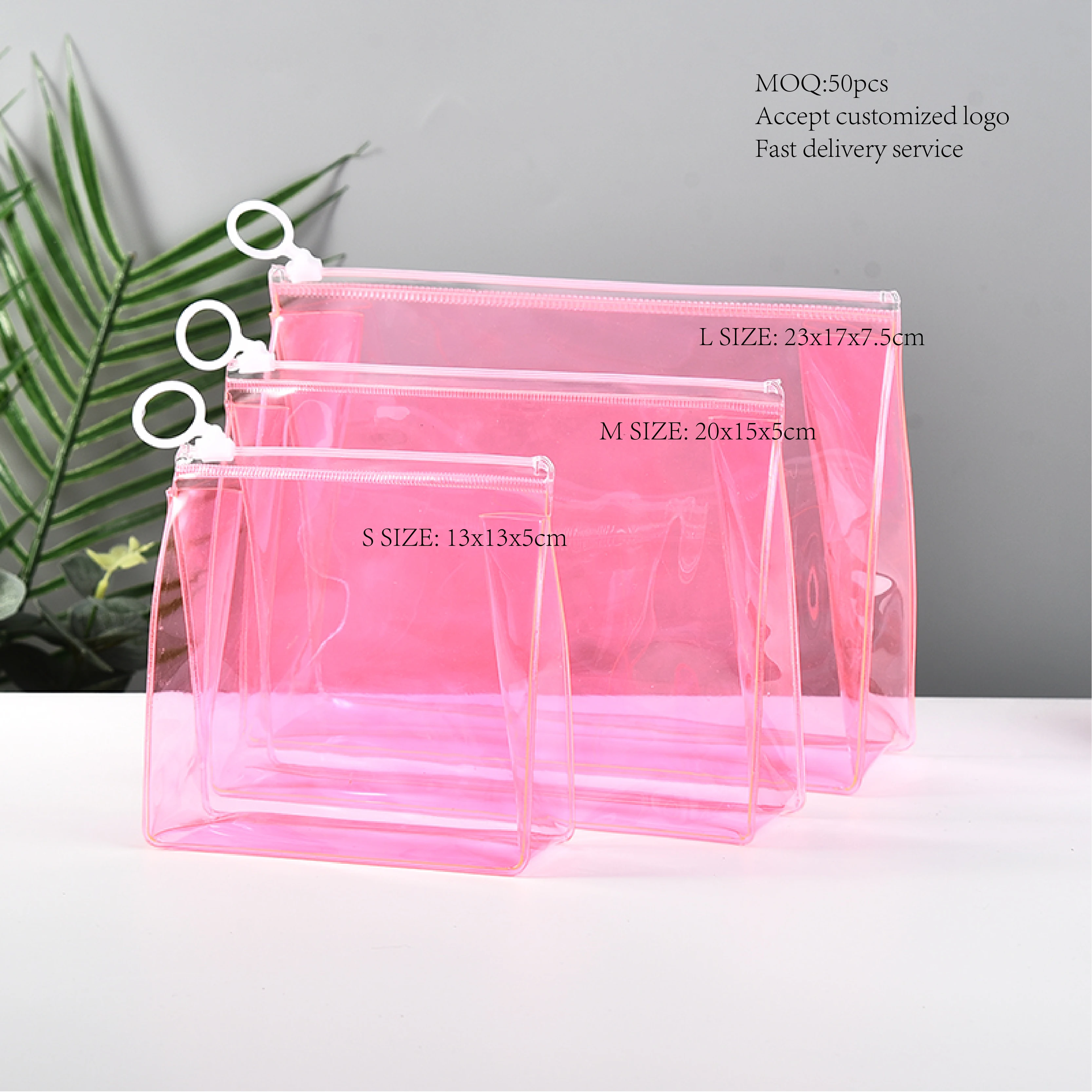 Laser PVC Holographic Travel Makeup Bag Shiny Iridescent Striped Design Zipper Cosmetic Bag for Girls Fashionable Style