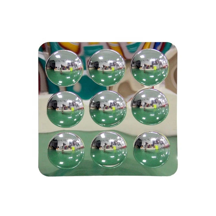 78*78 CM and Customizable  Size 2 mm Thickness Acrylic Plastic Nine-hole  Decorative Convex Mirror