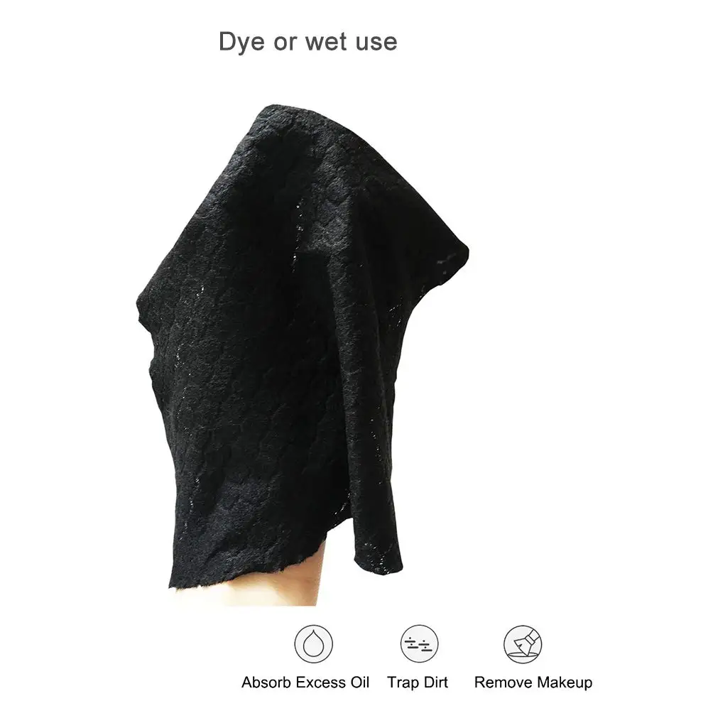 DAMAH  Disposable 100% Cotton Washable Dark Magic Bamboo Charcoal Facial Tissue Towel