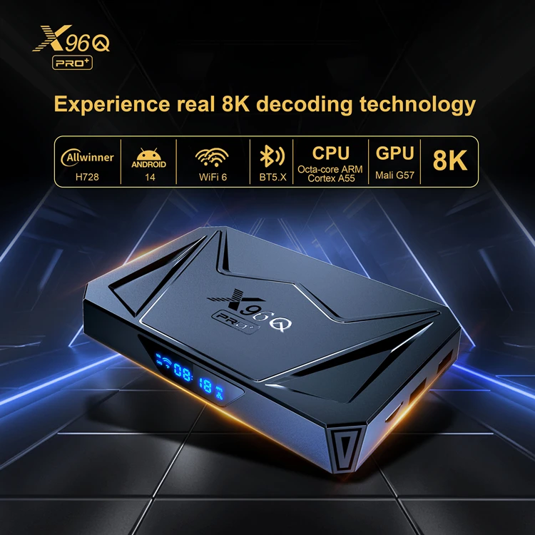 2024 Новый X96Q PRO + Android 14 ТВ приставка Allwinner H728 8K 2 4G 5G двойной Wi-Fi 6 BT 4 ГБ 32 64 Восьмиядерный Pro Plus
