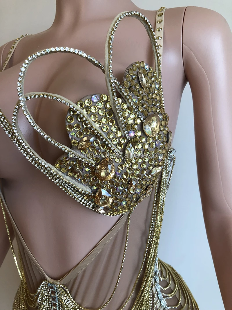 New Arrival Product Unique Special Design Night Club Dresses Sexy Women Sexy Shiny  Chain Hollow Out Gown Prom Dress