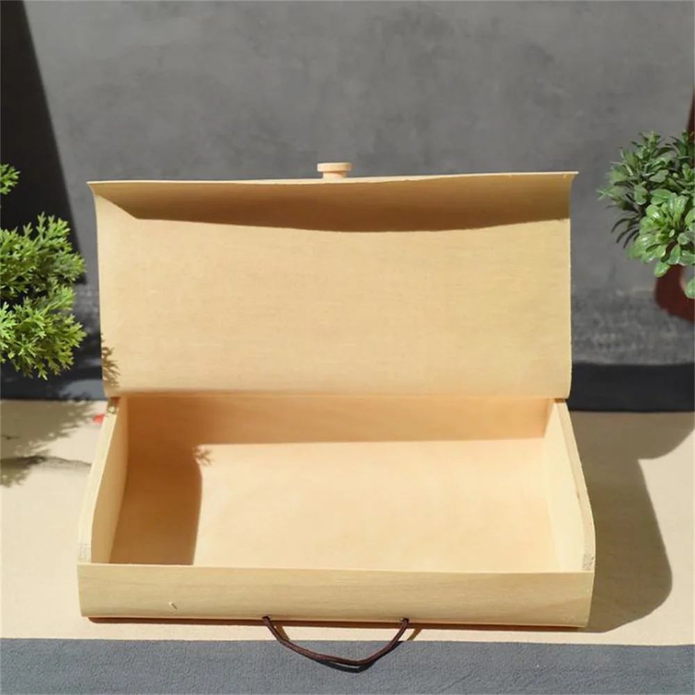 Birch Wooden Wine Gift Box Bronzing Bark Box Wine Gift Packaging pine wood box