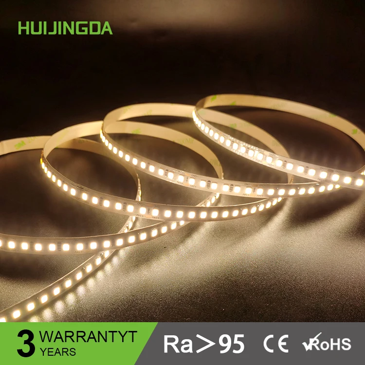 Hot Sale High Cri95 8mm Pcb 2835 SMD 180leds/m Dc24V 5m/roll  Led Strip Light Flexible