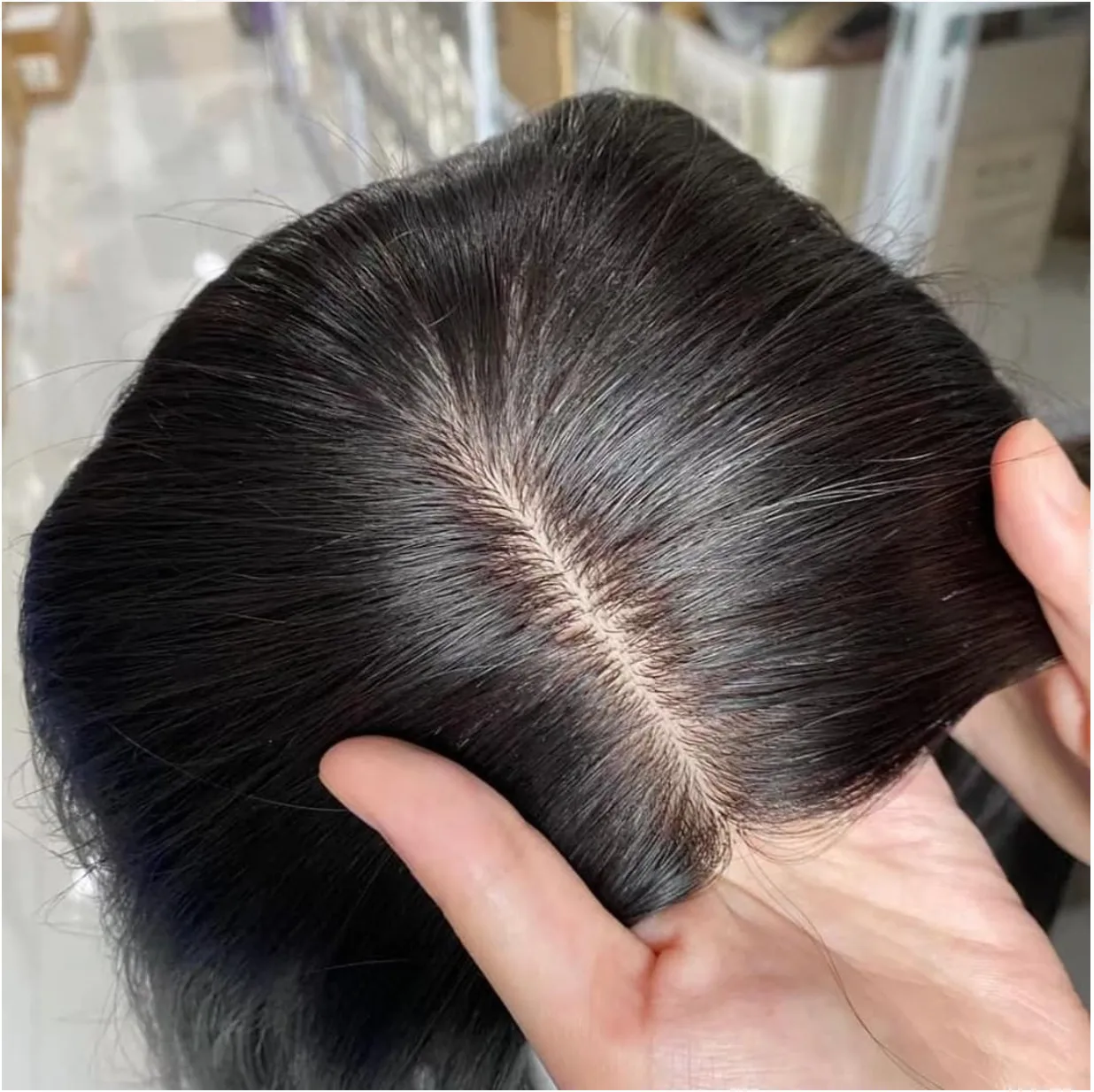 Wholesales Natural Straight Black Wig Virgin Hair From 100% Vietnamese Human Hair No Genius Weft