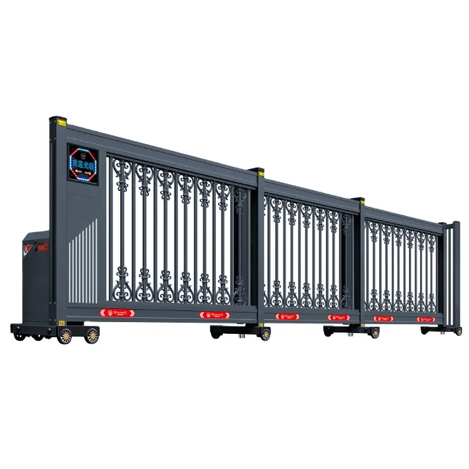 Industrial Driveway Entry Sliding Gates Automatic with Smart Electric Motor  Aluminum Alloy Main Gate