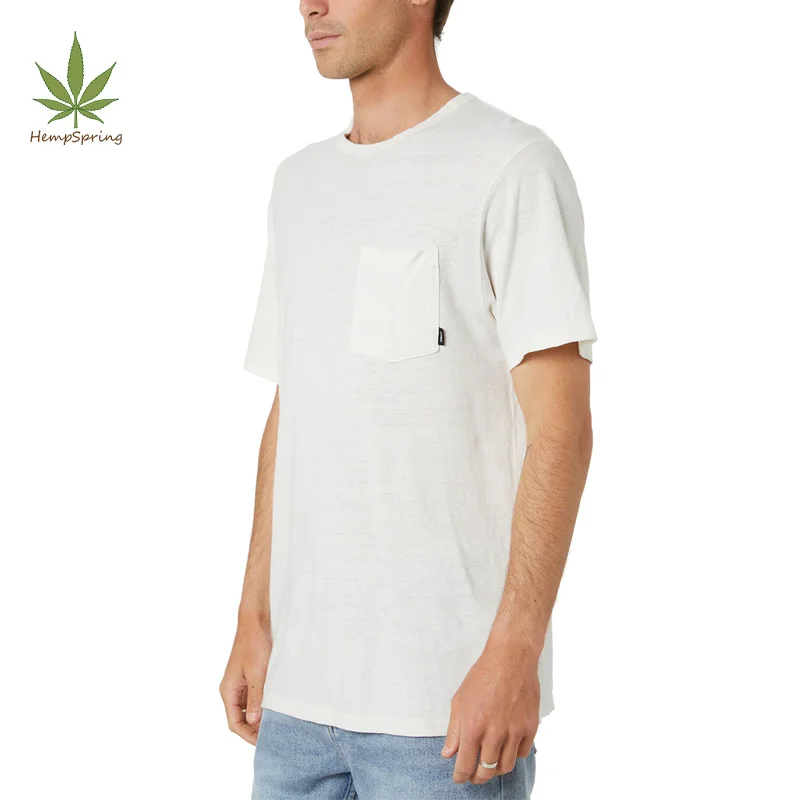 Конопляная легкая мужская футболка с карманами Merch Fit конопляная хлопковая Мужская коротким рукавом