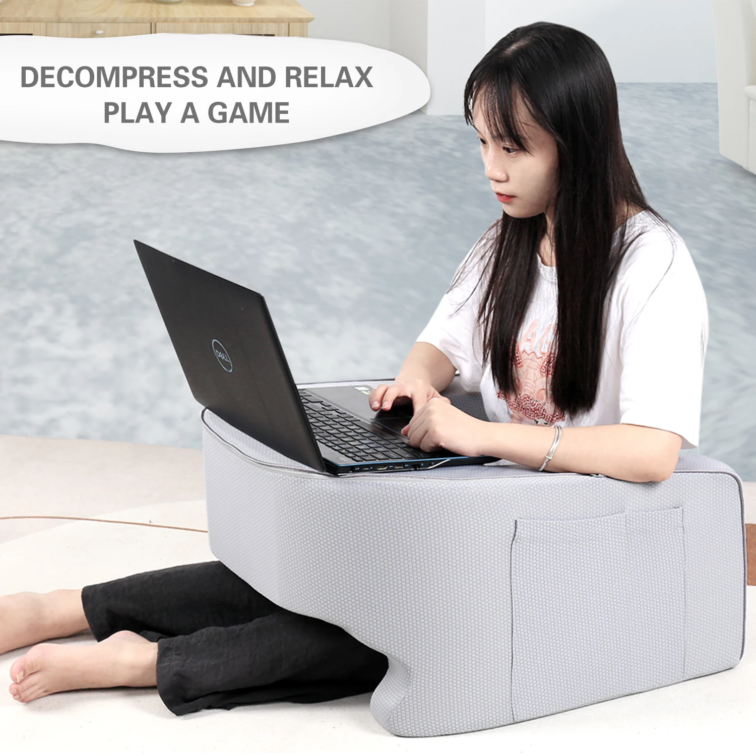 Reading Pillow for Gaming, Extra Large Arm Rest Pillow for Adult, Memory Foam Bed Rest Pillow for Working, Playing  or Sitting