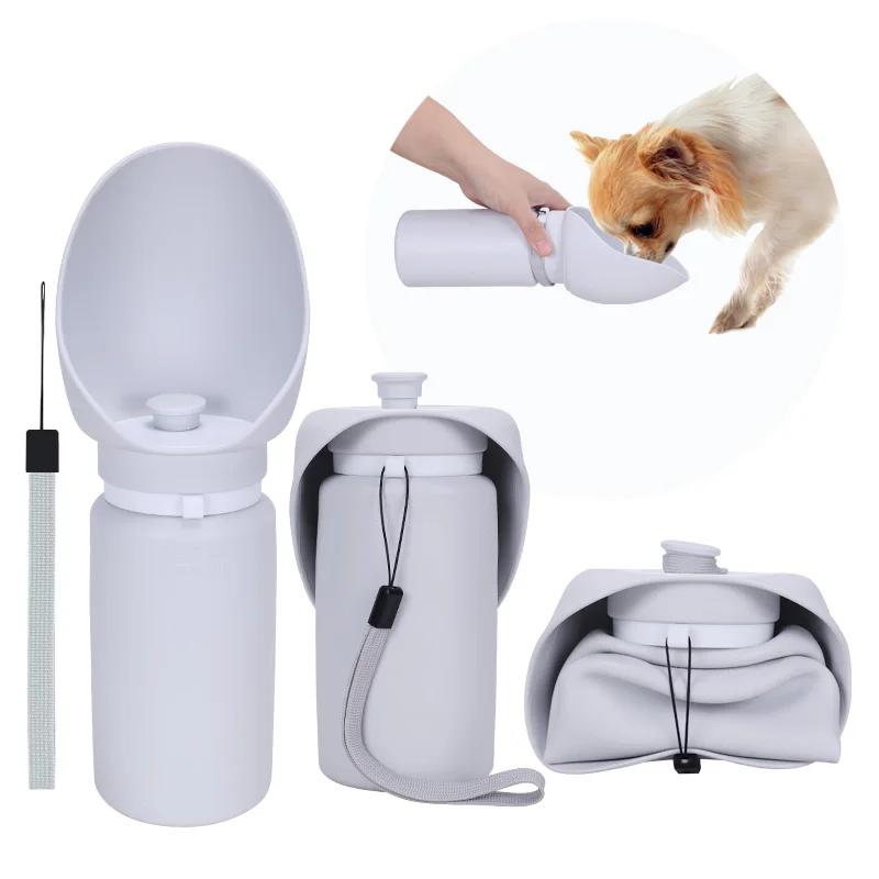Gint  Collapsible Travel Drink Silicone Portable Outdoor Pet Feeder Dispenser Dog Water Bottle Dogs Walking