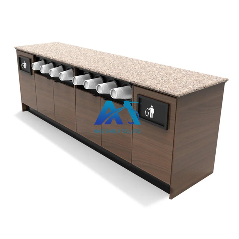 Modular Coffee / Beverage Prep Wall  Station Counter bar for Convenience store