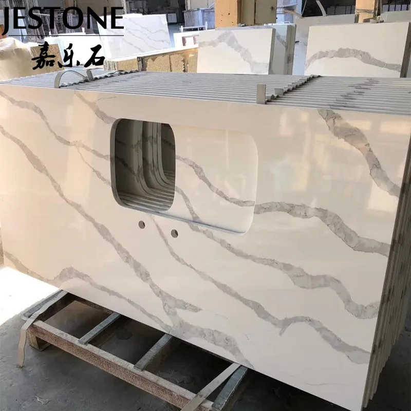 Guangdong Factory Outlet Artificial Quartz Slab Kitchen Remodeling Material Quartz Stone Compound Stone for Kitchen Countertop