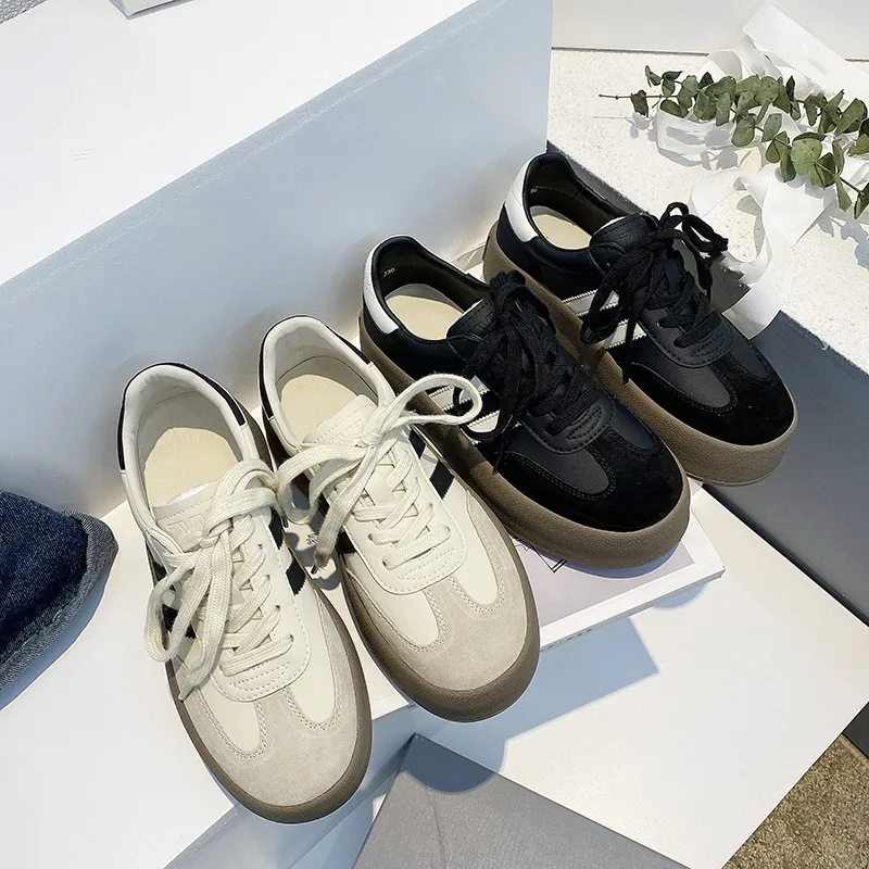 Spring 2024 Training Womens Shoes Fashion Sports Versatile Thick Soled Shoes Student Board Casual Shoes