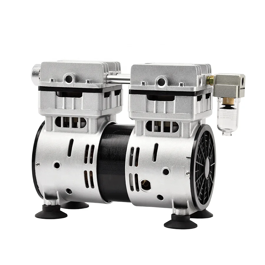 Twin piston oilless vacuum pump good for cow or goat milker hookup