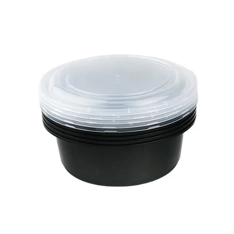 
Frozen fast food round packaging disposals disposable eco friendly bpa free plastic airtight food container 