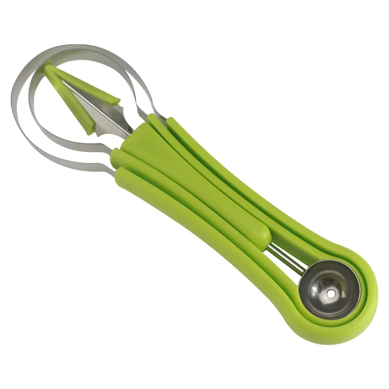 Melon Baller Scoop Set 4 In 1 Stainless Steel Fruit Scooper Seed Remover For Watermelon Slicer