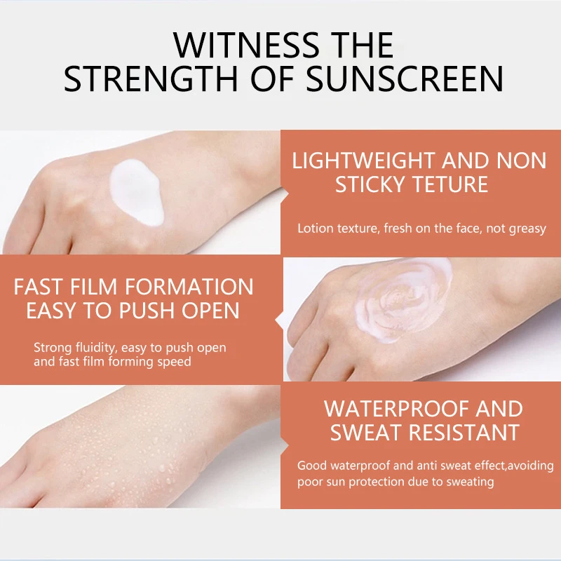 Wholesale 50ml sunblock uva uvb high protection refreshing sun screen cream spf 50 pa++++ sunscreen