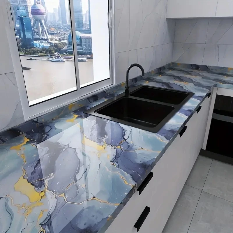 Peel And Stick Wall Decor Marble Wall Sticker Self-Adhesive Marble Wallpaper for House Decor