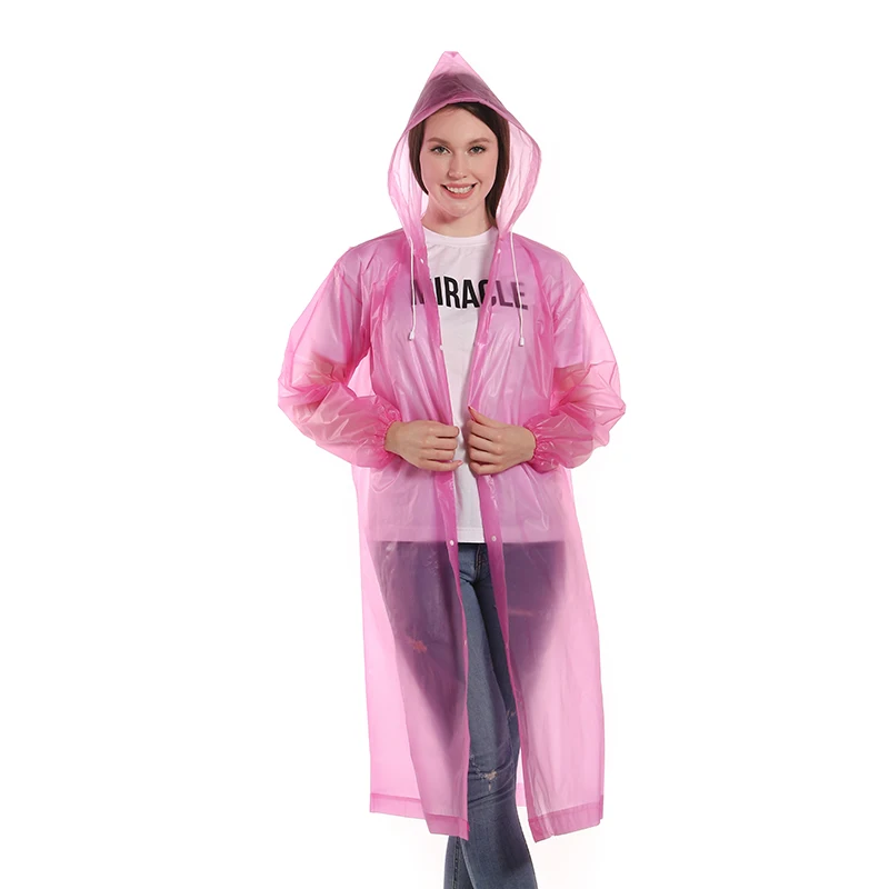 Eva Raincoat Adult Women Men Waterproof Long Hooded Poncho Raincoat For Outdoor Hiking Travel Fishing Climbing