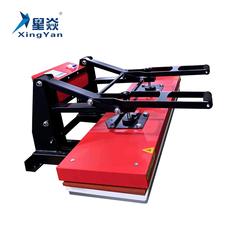 Xingyan 25*100 Large Format Clamshell Sublimation Transfer Printing Machine 25 x 100 cm Lanyard Heat Press Machine For T-shirt