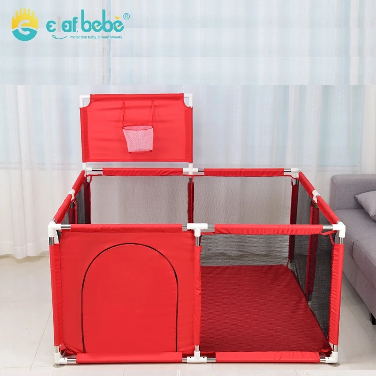 Hot Sale Extra Large Foldable Baby Playpen, Large Square Portable Mesh Kids Play Pen For Children