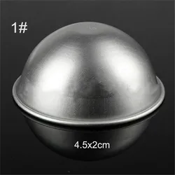 66 H166 3 Sizes DIY Soap Salt Bath Bomb Creative Design Moulds Baking Decoration Tools Aluminium Alloy 3D Cake Ball Mold