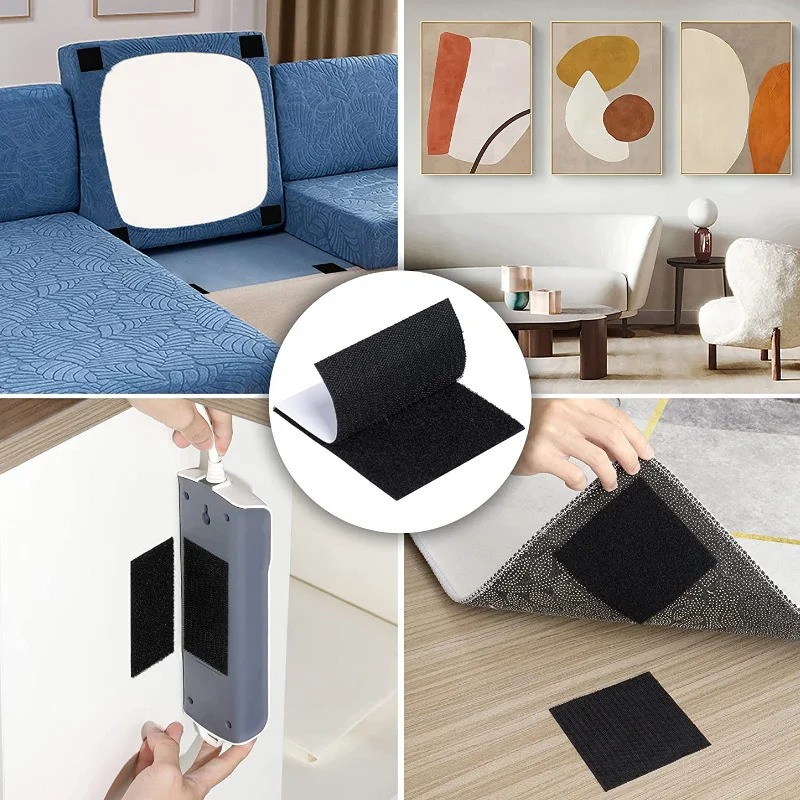 Strong Heat-Resistant Self-Adhesive Double Sided Velcro Hook Loop Heavy Duty Nylon Tape Soft Strip Pattern for Shoes Bags