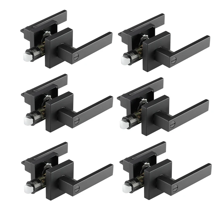 matte black privacy door handle lock bathroom door lever ORB black handle