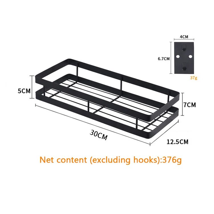 hot Wall-mounted punching-free kitchen stainless steel shelf kitchen shelf