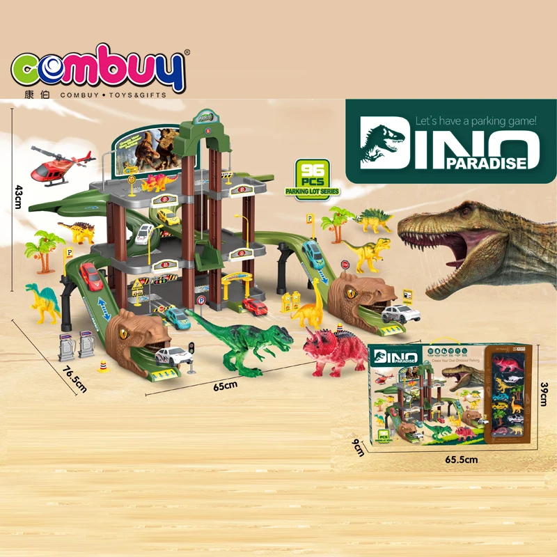 Parking lot set DIY slot car create dinosaur track toy sets