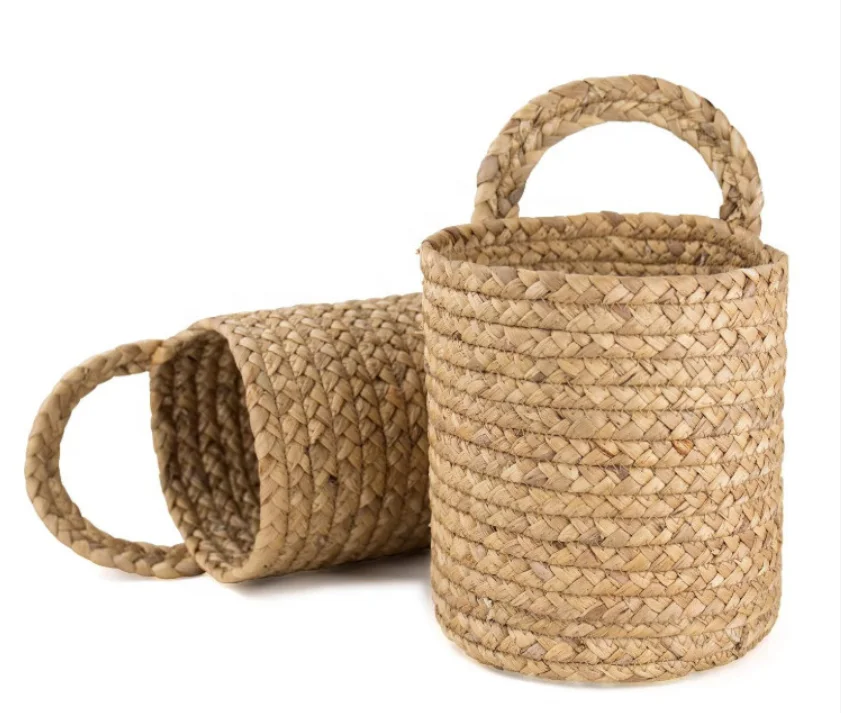 
ICEBLUE HD Natural Seagrass Woven Rope Jute Wall Plant Hanging Basket 