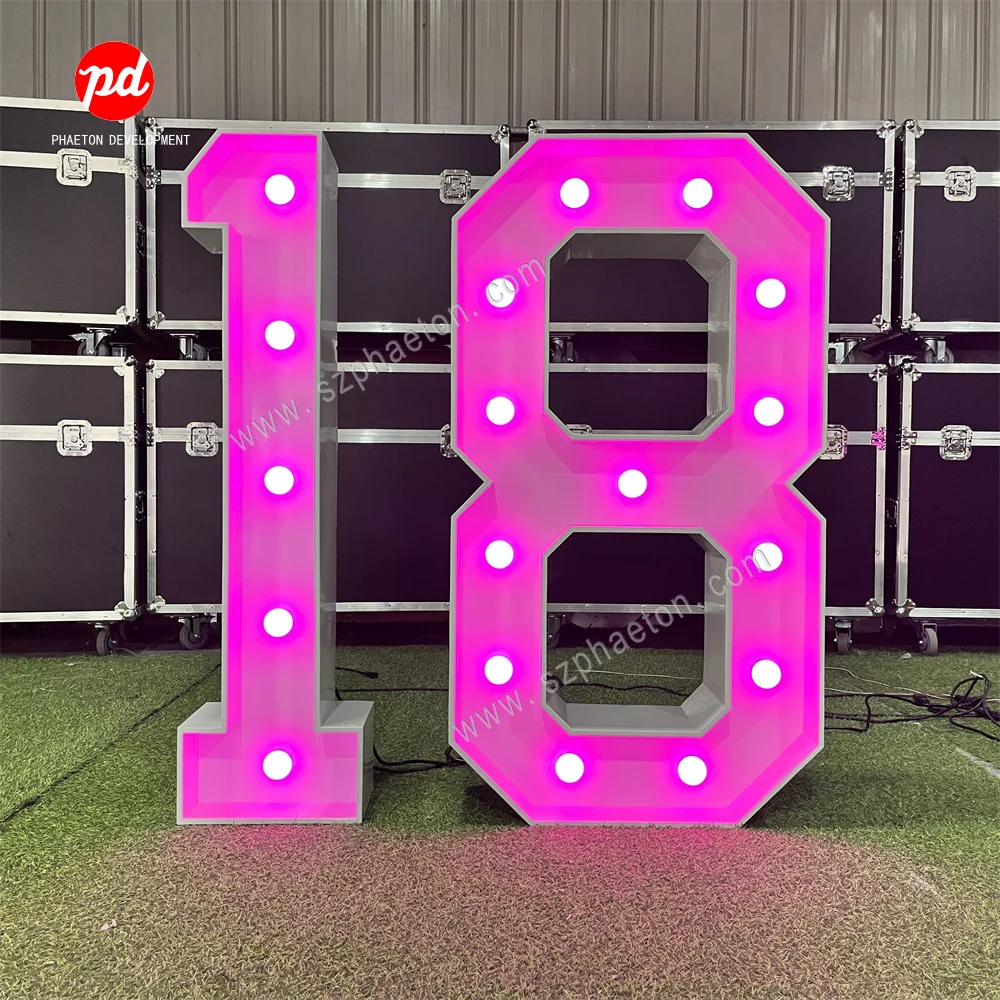 Party Supplies 3ft 4ft Big Led Marquee Numbers Birthday Decoration for 15th 18th 21st 30th 40th 50th Birthday Party Decorations